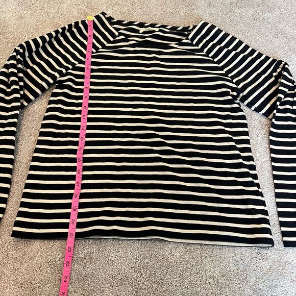 Madewell Women's Crewneck Bell Sleeve‎ Black White Stripes Size XS - Picture 6 of 7